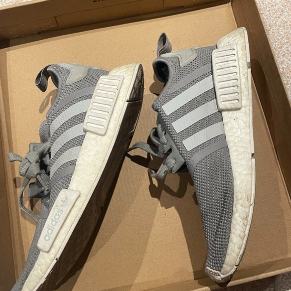 adidas NMD R1 Grey White - Men size 4, Women 5.5 - Picture 4 of 6